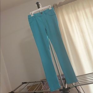 Cute Trendy Teal Jeans (Jeggings)